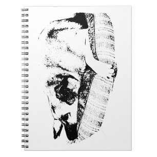 Tintenpause, gestreiftes Notizbuch Notizblock