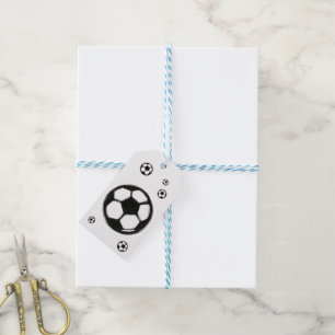 Tintenpinsel Fußball – Sportillustration auf Geschenkanhänger