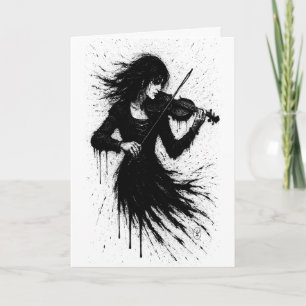 Tintensplitter-Violinist — Verzauberte Musikillust Karte