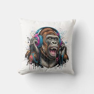 Tintenstrahl-Beats: Personalisiertes Gorilla-Headp Kissen