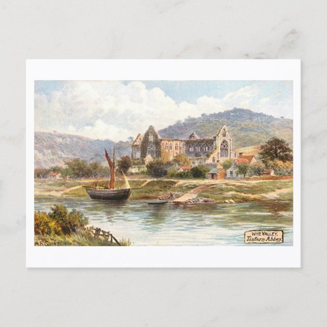 Tintern Abbey Vintage Postkarte (Vorderseite)