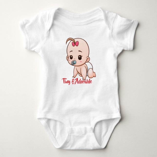 Tiny & Adorable Cartoon Baby Strampler (Vorderseite)