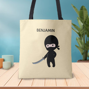 Tiny Angry Ninja Individuelle Name auf Yellow Tasche