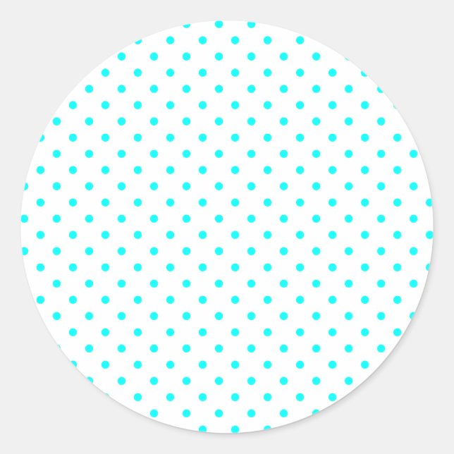 Tiny Aqua Dots Runder Aufkleber (Vorderseite)