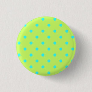 Tiny Aqua Polka Dots Button