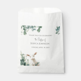 Tiny Baby Lamb und Eukalyptus-Taufe Geschenktütchen