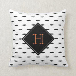 Tiny Bats Nahtloses Muster | Monogramm Kissen