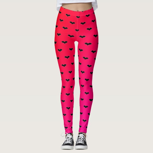 Tiny Bats Pink Leggings (Vorderseite)