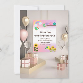 Tiny Bird & Blume Theme - Weihnachtseinladung Einladung