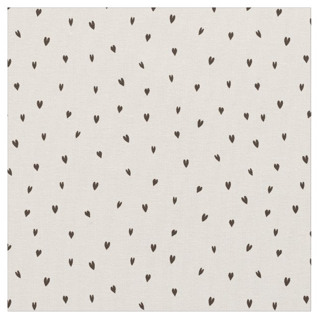 Tiny Black Hearts on Light Stoff (Nahaufnahme)