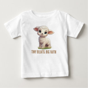 Tiny Bleats, großer Glaube Baby T-shirt