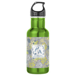 Tiny Bouquet Blume Gray Lavendel Edelstahlflasche