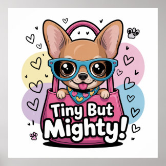 Tiny but Mighty Chihuahua   Posters & Prints