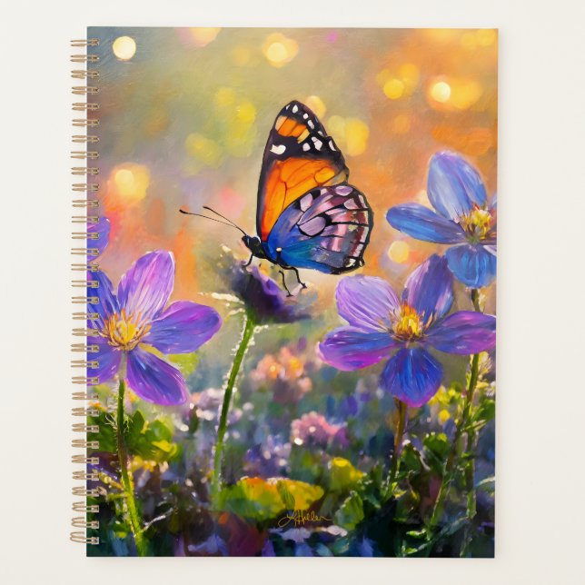 Tiny Butterfly On Wildblumen bei Sunrise Planer (Vorderseite)