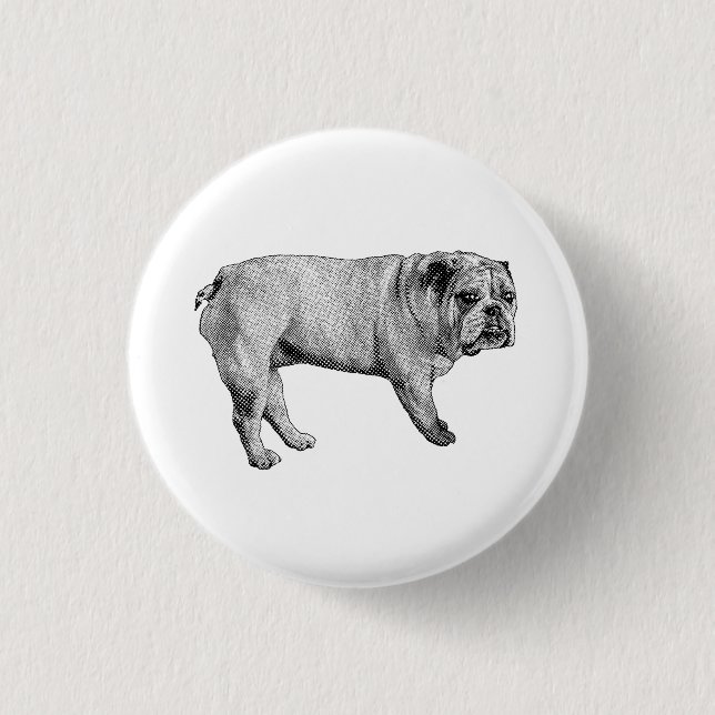 Tiny Carol Bulldog Button (Vorderseite)