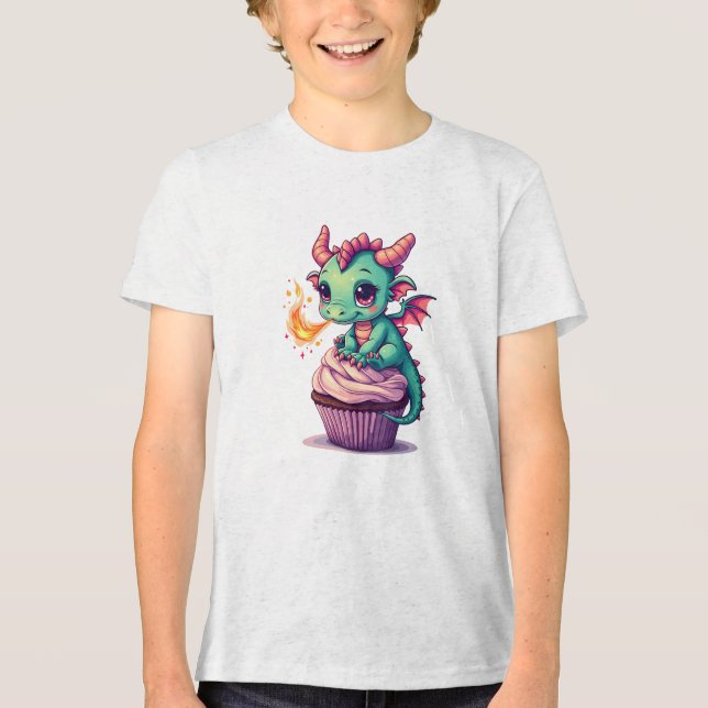 Tiny Chaos Dragon Tri-Blend Shirt (Vorderseite)