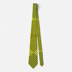 Tiny checkered 2 tones 04A BYellow BG Krawatte