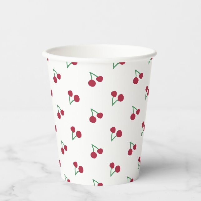 Tiny Cherry Print Pappbecher (Vorderseite)