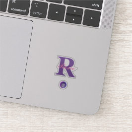 Tiny Clear Vinyl Sticker Monogram Name JK 2022