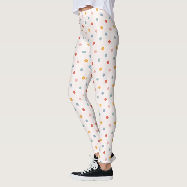 Tiny Colorful Dots Confetti Sprinkles Boho Pastel  Leggings (Links)