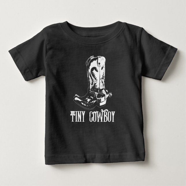 Tiny Cowboy Stiefel Baby T-shirt (Vorderseite)