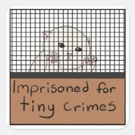 Tiny Crimes Quadratischer Aufkleber