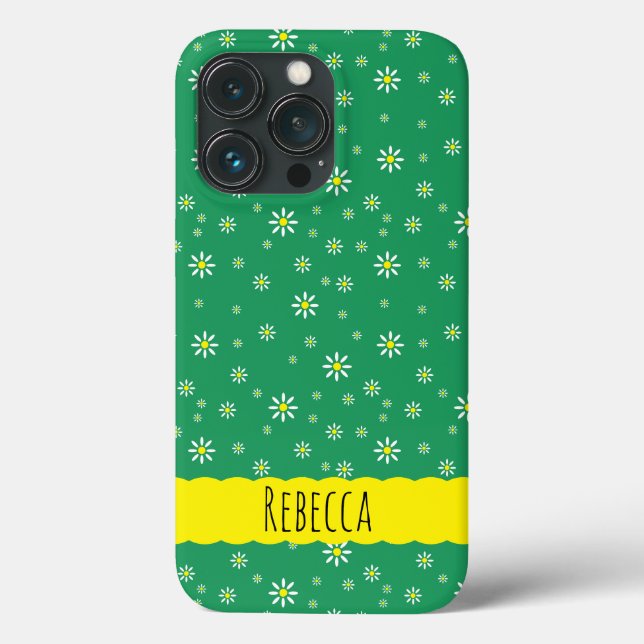 Tiny Daisies on Green Case-Mate iPhone Hülle (Rückseite)