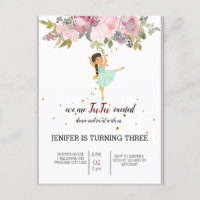 Tiny Dancer | Pink Floral Ballet Geburtstagsparty