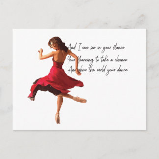 Tiny Dancer Series Red Postkarte