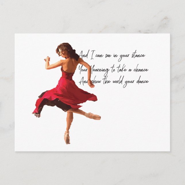 Tiny Dancer Series Red Postkarte (Vorderseite)