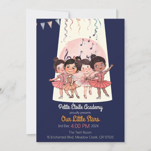 Tiny Dancers Erwägungsgrund Einladung - Custom Stu (Vorderseite)