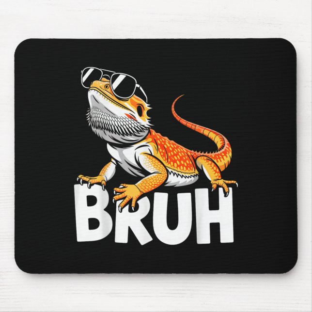 Tiny Dinosaur Bruh Bearded Dragon Lover Weihnachte Mousepad (Vorne)