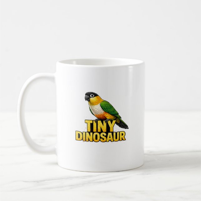 Tiny Dinosaur Caique Parrot Kaffeetasse (Links)