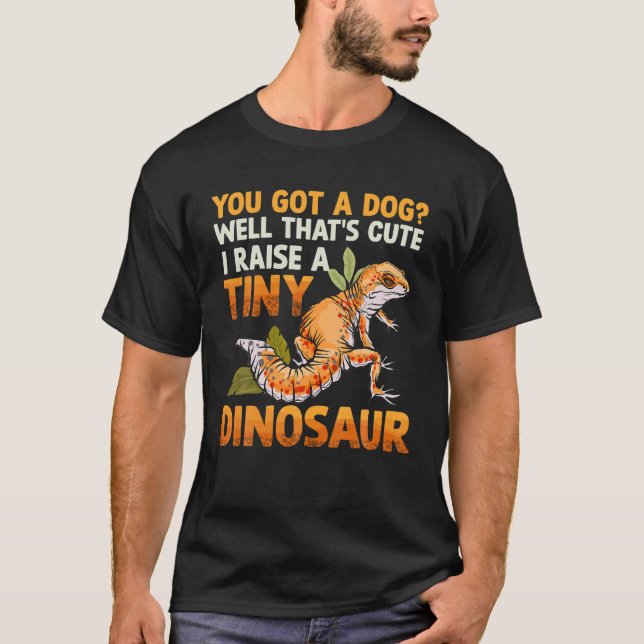 Tiny Dinosaur Cute Lizard Reptile Leopard Gecko Ki T-Shirt (Vorderseite)