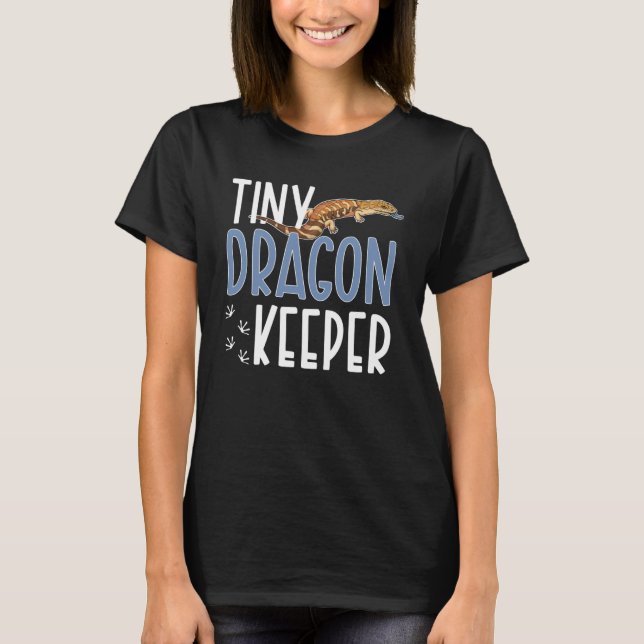 Tiny Dragon Blue Tongued Skink Owner Blue Tongued T-Shirt (Vorderseite)