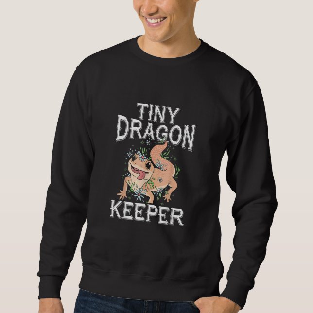 Tiny Dragon Keeper  Leopard Gecko   Lizard Reptile Sweatshirt (Vorderseite)