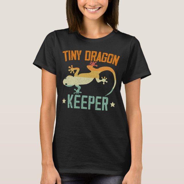 Tiny Dragon Keeper Reptile Leopard Gecko Lizard T-Shirt (Vorderseite)