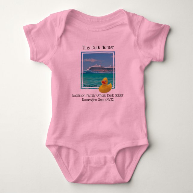 Tiny Duck Hunter Crucks Enten Baby Bodysuit Strampler (Vorderseite)