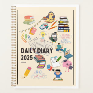 Tiny Emoji Magic - ein weißes Doodle-Buchcover Planer