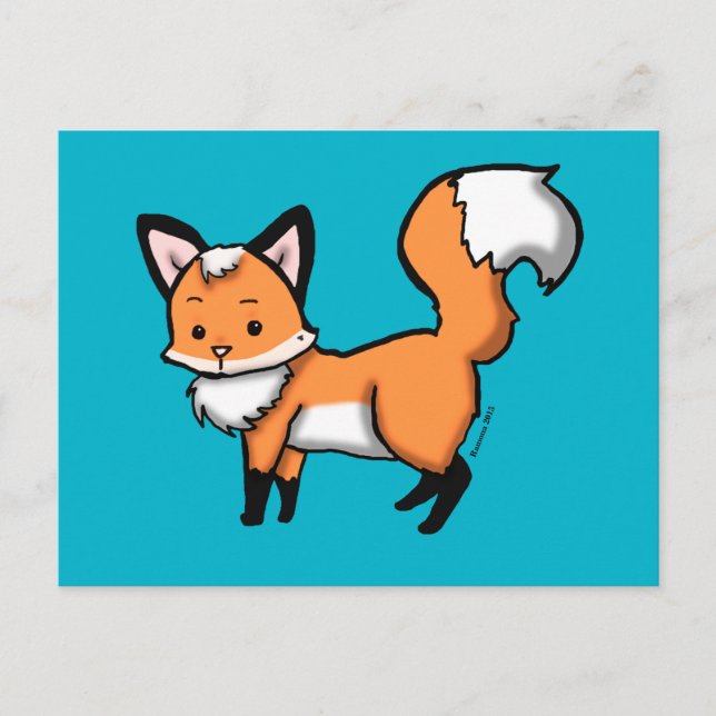 Tiny Fox Postcard Postkarte (Vorderseite)