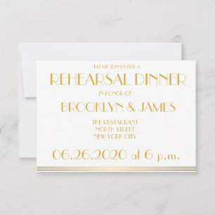 Tiny Gold Great Gatsby Wedding Probe lädt ein Einladung