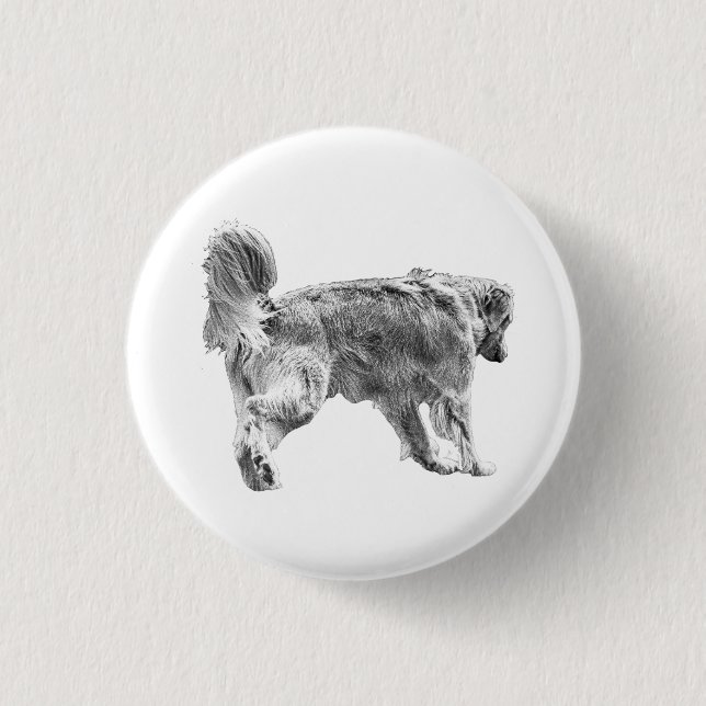 Tiny Golden Abzeichen Button (Vorderseite)
