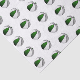 tiny green gray basketballs pattern seidenpapier