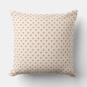 Tiny Hearts Little Red Dot Heart Print Kissen