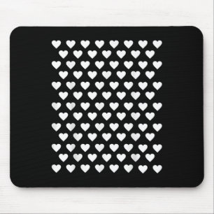 Tiny Hearts White Polka Dot Muster Niedlich Valent Mousepad