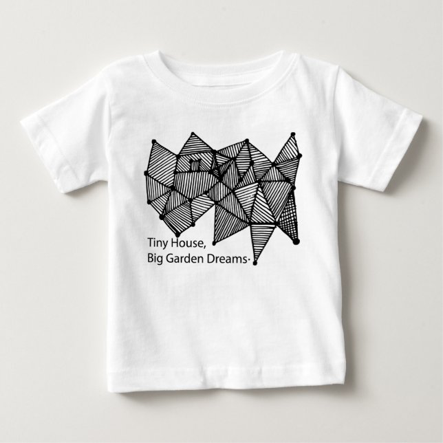 Tiny House Big Garden Dreams Baby T-shirt (Vorderseite)