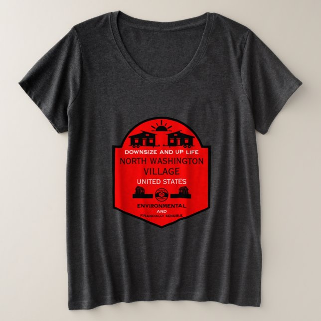 Tiny House Communities bearbeitbar Große Größe T-Shirt (Design vorne)