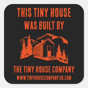 Tiny House Wohngestaltung Quadratischer Aufkleber