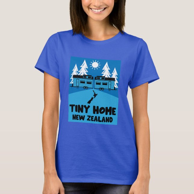 Tiny House Zuhause Neuseeland T-Shirt (Vorderseite)