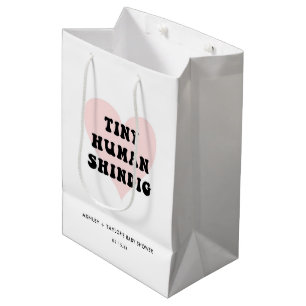 Tiny Human Shindig Modern Baby Dusche Mittlere Geschenktüte
